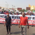 Joe Ajaero leads NLC protest