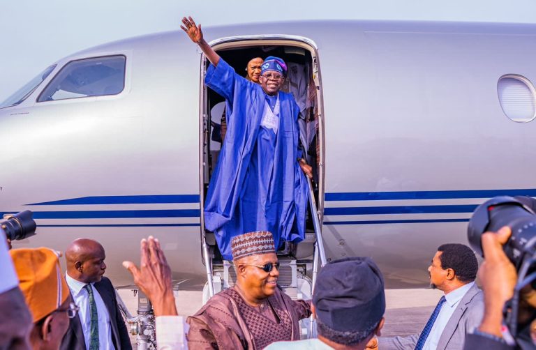 SEN.-BOLA-TINUBU-THE-PRESIDENT-ELECT-ALIGHTING-FROM-THE-AIRCRAFT-AT-THE-NNAMDI-AZIKIWE-INTERNATIONAL-AIRPORT-ABUJA-ON-MONDAY1