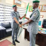 Comptr Jaja (left) of Eastern Marine Command taking over from ACG CC Dim (R) recently in Port Harcourt